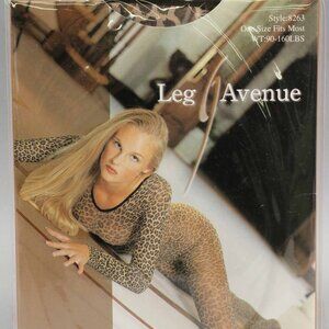 Leg Avenue Leopard Print Long Sleeves Catsuit